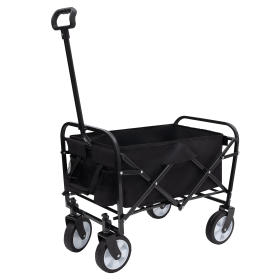 Collapsible Foldable Wagon Cart Beach Wagon Heavy Duty Utility Cart Utility Wagon Grocery Cart for for Camping Shopping Sports Gardeing Fishing S