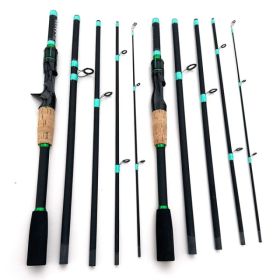 180cm-70.86inch 4 Section Fiberglass Spinner Baitcasting Fishing Rod M Tone Fish Pole Carp Fishing Tackle Accessories (Option: defaulttitle)
