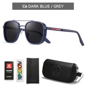 KDEAM Full-Rim Polarized Sunglasses For Men Crafted From High-Quality TR90 Sunglasses Fishing And Driving (Lenses Color: C6 black)