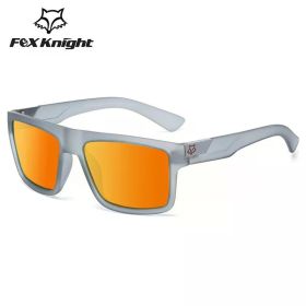 New Fox Knight Brand Square Sunglasses Women Men High Quality Glasses Outdoor Riding Fishing Sun Glasses Retro Shades Uv400 (Lenses Color: TYJ51-2)